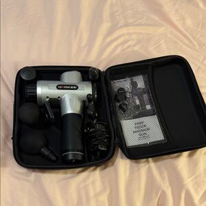 Silver and Black Massage Gun